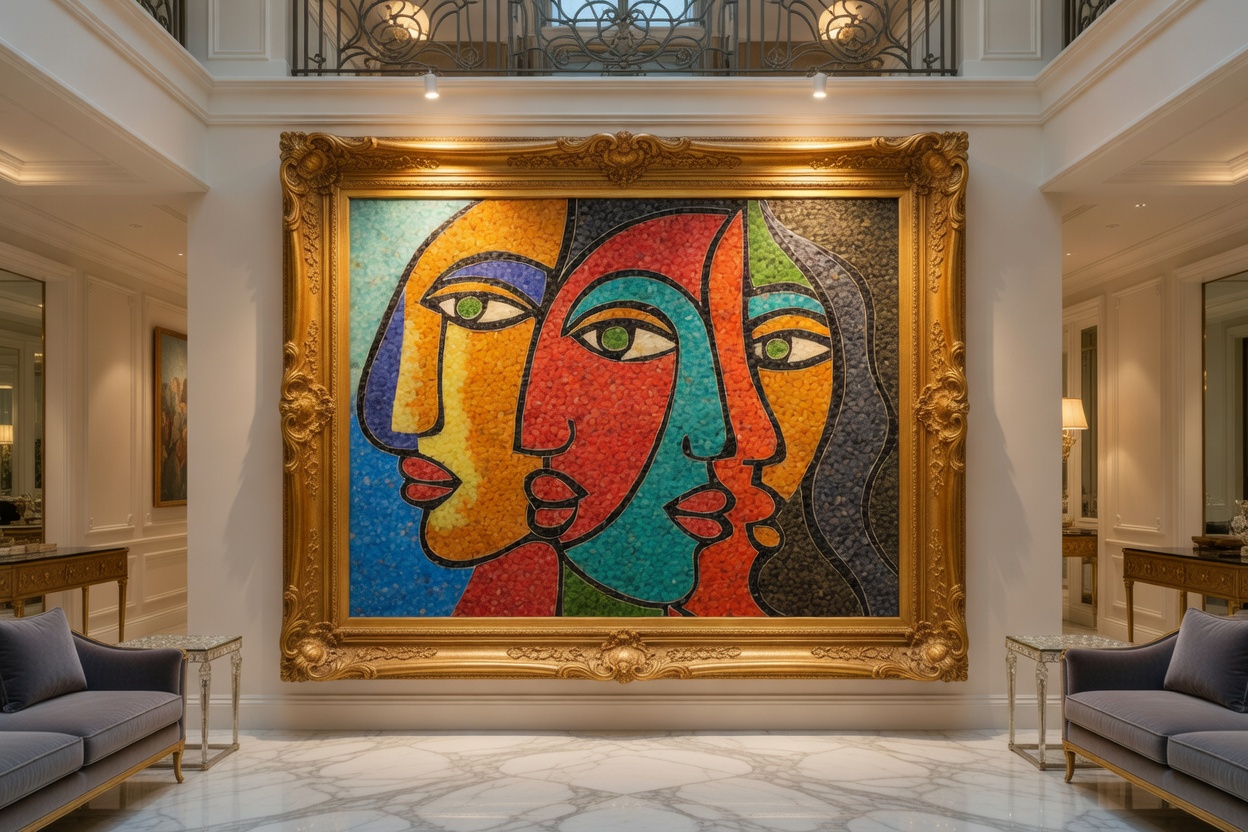 Obras de arte en pebble glass
